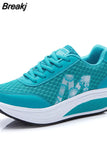 Shoes for Women 2023 Fashion Mesh Breathable Sneakers Lace Up Wedge Platform Shoes Ladies Outdoor Casual Sport