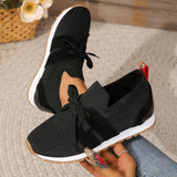Breakj New Casual Women's Sneakers Large-Size Flying Mesh Lace Sports Single Shoes