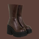 Genuine Leather Ankle Boots Shoes Women Fashion Mid Calf Ankle Women Boots Female Winter INS Botas De Mujer Size