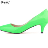 Classic Sexy Pointed Toes 5cm Low Med Kitten High Heels Women Pumps Shoes Spring Brand Design Dress Wedding