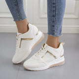 Woman 2024 Trend Summer Wedge Platform Casual Shoes Women Lace Up Sports Shoes Woman Non Slip Breathable