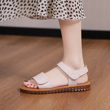 New Summer Fashion Casual Shoes Low Heel Ladies Sandals White Roman Style Gladiator Sandals Ladies Flat
