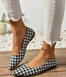 Women's Canvas Ballet Shoes Flat Breathable Colorblock Plaid Slip-on Loafers for 2024 Fashionable and Comfortable