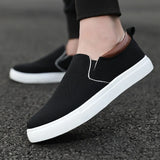 Men Canvas Shoe Casual Sneaker for MenLight Slip-on Vulcanized Comfortable Male Flats Loafers New Black Trainers Zapatos