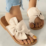 Breakj Wish2023 Summer New Outside Wear Sandals Flat Bow Large Size Women's
