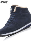 Men Boots Men Winter Shoes Plus Size 48 Keep Warm Ankle Botas Hombre Leather Winter Boots Shoes Men Plush Winter Sneakers