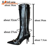 Knee High Boots 2023 Winter Boots Brand New Super High Thin Heels With Rivet Retro Fashion Cool For Women Summer