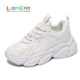 White Chunky Sneakers Women Shoes Platform Casual Sport Shoes 2021 New Spring Vulcanized Tennis Female 5 cm basket