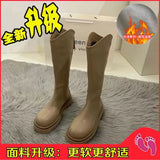 Legs Mm But Knee Boots Women's 2023 New Thick Soles Show Thin Legs Long And Tall Knight