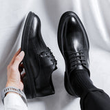 Breakj Size Men's Casual Male Shoes 46 Business Dress Groom Wedding Shoes 45 British Suit Small Leather Shoes