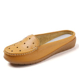 Two Different Women's Shoes Real Leather Moccasins Mother Loafers Soft Leisure Flats Female Ladies Driving Net