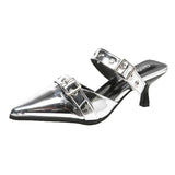 Breakj Half-Slipper Women's Shoes Wear The New Spring / Summer 2023 Pointed French Thin Heel Lazy Muller