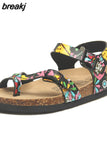 Fashion Outside Cork Sandals 2023 New Women Casual Summer Beach Gladiator Non-slip Buckle Strap