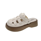 Summer, The New Baotou Thick-Soled Sandals Are Hollowed Out And Breathable To Wear Small Heightened Sandals Spot Sandals For