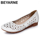 2017 women slides summer cut-outs cow muscle Shoes soft mules clogs for woman comfortable office nurse sandal,retro