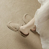 Sandals Women 2023 Couple Slippers Retro Suede Sandals Solid Color Belt Buckle Women's Shoes Light Comfortable