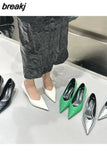 Women Shoes Pointed Toe Thin Heel 5cm Pumps For Dress Party Female Office Lady Shoes Fashion Candy Color Spring Zapatillas