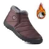 WaterProof Ankle Boots for Women 2021 Warm Plush Women's Shoes Round Toe Thick-soled Outdoor Casual Antislip Couple