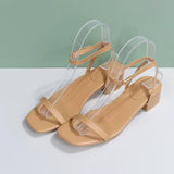 Women Sandals Casual Low Heel Narrow Band Ankle Strap Summer Gladiator Shoes Ladies Summer Beach