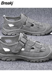 Outer Penetration Air Men's Sandals Wild Hollow Sandals Men Summer Wear-resistant Non-slip Toe