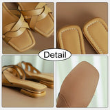 Size 33-40 Women Slippers Summer 2023 Real Leather Flats Shoes For Women Low Heels Sandals Casual Home Ladies