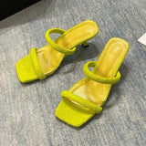 for Women 2023 High Quality Stiletto Heels Women's Sandals Multicolor Suede Sandals with Breathable Insides 5cm