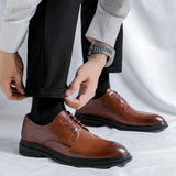 Breakj Size Men's Casual Male Shoes 46 Business Dress Groom Wedding Shoes 45 British Suit Small Leather Shoes