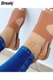 New Women Flat Sandals PU Leather Open Toe Ladies Beach Shoes Summer Sexy Slippers Footwear Buckle Strap Fashion