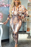 Autumn 2 Piece Sets African Sets For Women Retro Print Loose Long Shirt And Skinny Long Pants Sexy Fall Fashion