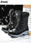 De Plataforma Mujer Moda 2023 Winter Work Boots Non-slip Casual Calf Cotton Boots Outdoor Sports Snow Boots