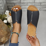 2024 Summer New Slope Heel Thick Soles Large Size Casual Fashion Simple Thick Soles For Women's