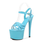 Breakj Leather Sandals Special High Heels Fine Heel Sexy Black Waterproof Table Hate Day Superb High Sandals Female