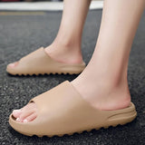 Summer Hot Sale Unisex Thick Bottom Slides Men Outdoor Beach Slippers Sandals Brown