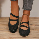 Mesh Women's Ballet Flat Shoes Comfortable Breathable Knitted Casual Shoes Women Plus Size Soft Sole Loafers Woman