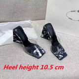 High Heel Sandals Women's Slides Open Toe Thick-Soled Ladies Slippers Party Mules Shoes Women Shoes High Heels