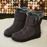 Size 44 Waterproof Snow Boots Women 2023 Warm Thick Plush Winter Ankle Boots Women Non Slip Platform Cotton Padded