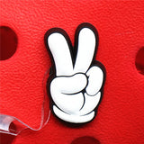 Thumb up/Gesture/Gloves Shoes Decoration Shoe Accessories Jibz for Original Croc Charms for Shoes Bracelets Kids Gifts