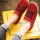 Women's Shoes Flat Bottom Lace-Up Loafers Ladies New Autumn Casual Outdoor Lazy Shoes Comfortable Light Solid Color Flat