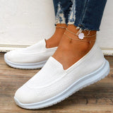 Mesh Sneakers for Women 2023 Autumn Slip On Knitted Loafers Shoes Woman Black White Lightweight Non Slip Casual
