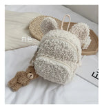 Lamb Plush Children's Backpack Kindergarten Boys And Girls Student School Bag Baby Cartoon Small