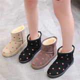Cute Shoes Women Boots Shoes Winter Boots Snow Booties Black Platform Shoes Ankle Boots Plush Warm