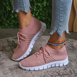 Lightweight Soft Sole Sneakers for Women Autumn Green Breathable Mesh Flats Woman Comfort Slip On Running Shoes