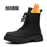 Breakj Martin Boots Male Autumn And Winter Long Tube Overalls Net Red High Street Soft Leather British Yuppie Male Boots