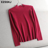 halfneck Sweater Pullover Women Autumn winter Casual long Sleeve basic plus size Sweater For women Female knit
