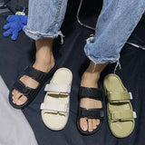Summer Fashion Men Light EVA Outside Slippers Casual Solid Color Waterproof Non-slip Indoor Home Slides