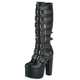 INS Hit Sale Buckle Spike High Heel Mid Cald Platform women's Boots Elegant Trendy Luxury Brand Punk Gothic