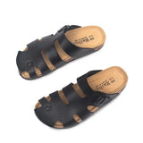 New Summer Buckle Cork Slipper 2023 Casual Women Beach Outside Non-slip Closed Toe Cut-outs Slides