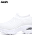 Women's Casual Sneakers Summer Comfort Mesh Running Shoes Breathable Cushion Black Sneakers for Women 2023 Student