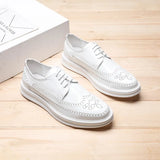 Shoes Fashion Brogue Men Leather Formal Dress Shoes Man Comfortable Office Party