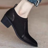 Heel Naked Boots Women 2023 Commuter Pointed Stitching With A Retro Deep Foot Pedal Women's